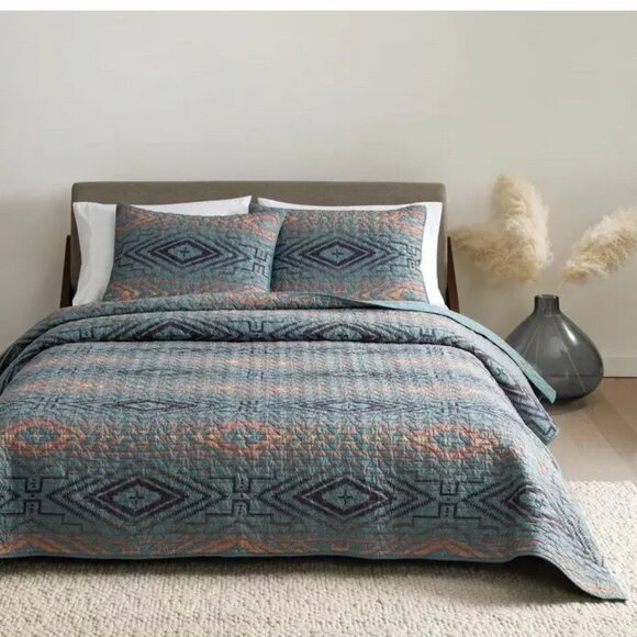 PENDLETON Sunset Cross Twin COVERLET SET - Picture 2 of 5